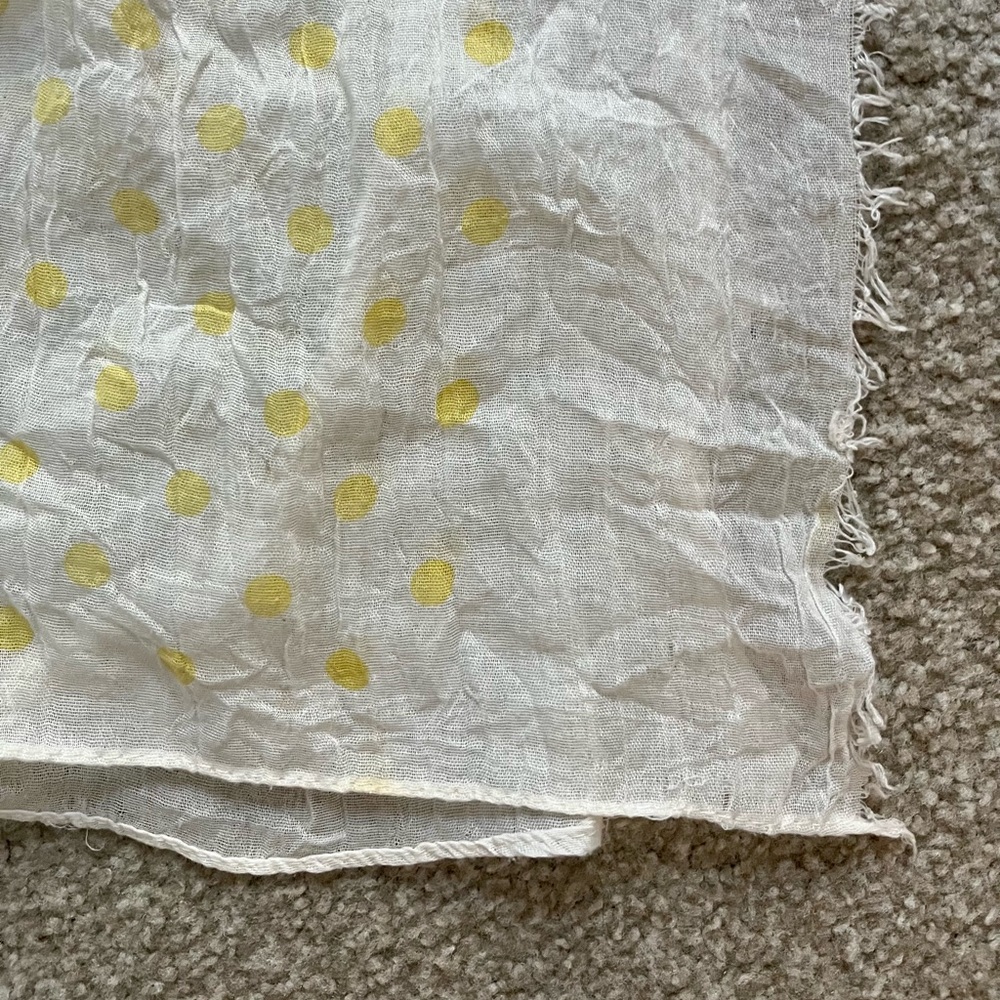 EUC Yellow Polka Dot Scarf 🧣 - Picture 2 of 2